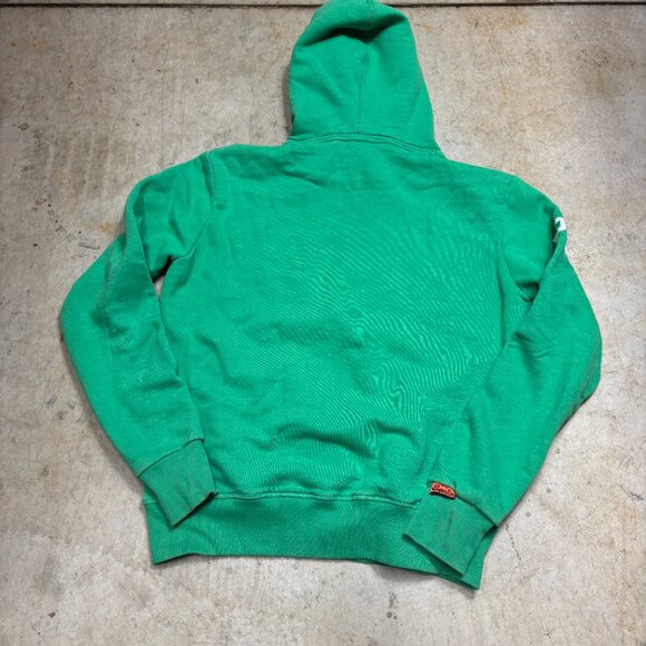 Superdry Hoodie Mens Large Green Heavyweight Sweatshirt - Picture 10 of 11